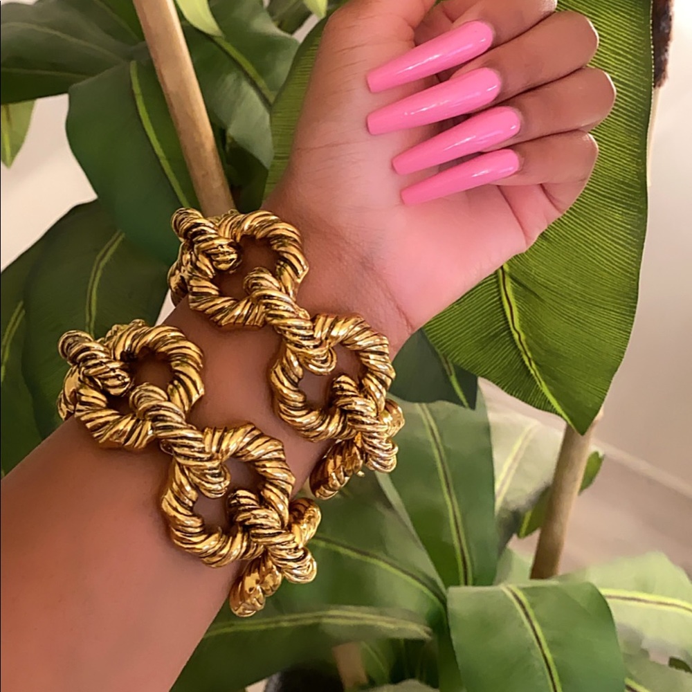 CHUNKY VINTAGE GOLD BRACELET